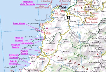 Carte du littoral du Falasorma Carte du littoral du Falasorma