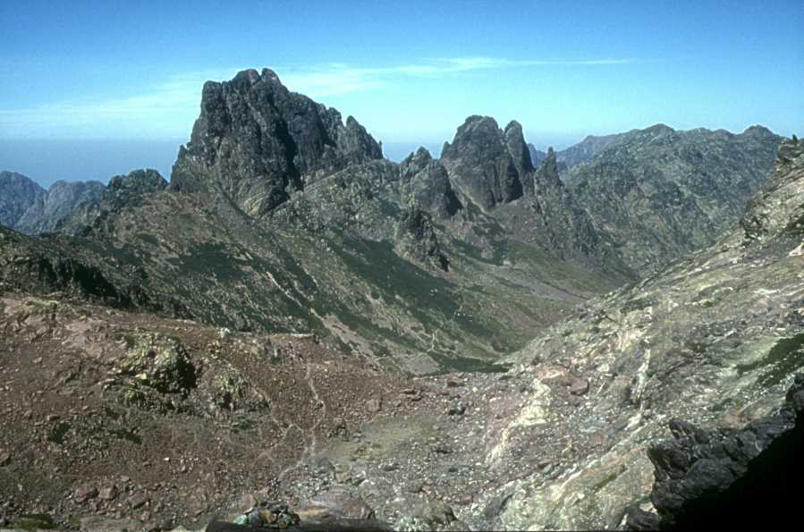 A la montée au Col Perdu : Bocca Stranciacone, Punta Missoghiu et Stranciacone
